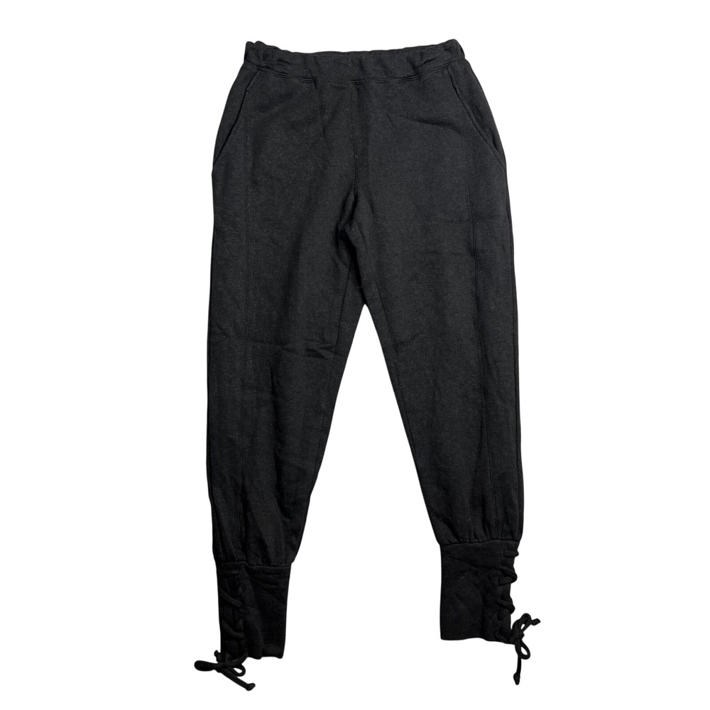 Chaser Lace Up Cuffed Jogger‎ Sweatpant Sz S Charcoal Gray Ankle Lounge Pant NEW